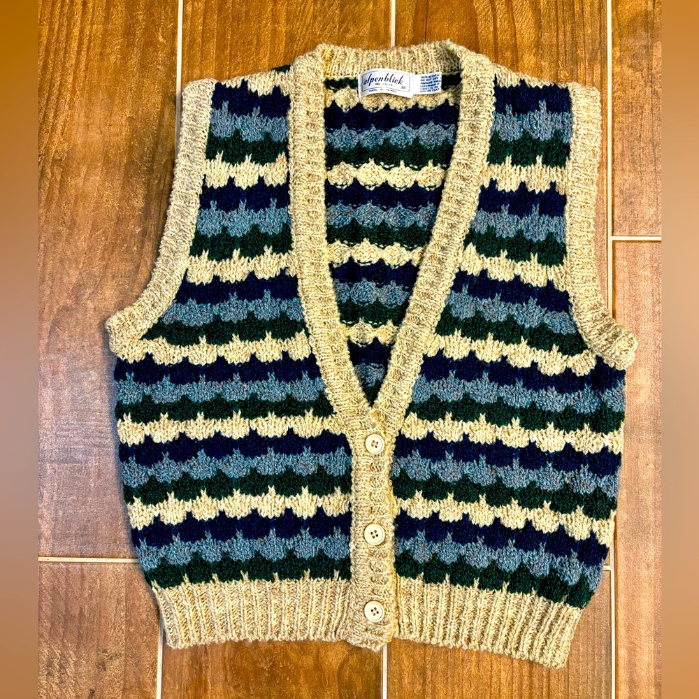 Vintage 90s Alpenblick Sweater Vest Size 38, Medium
